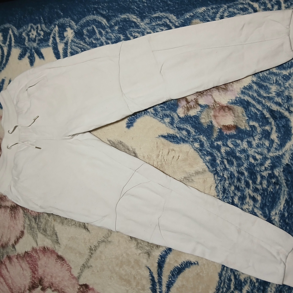 Fork White Drawstring Pants - Picture 2 of 4